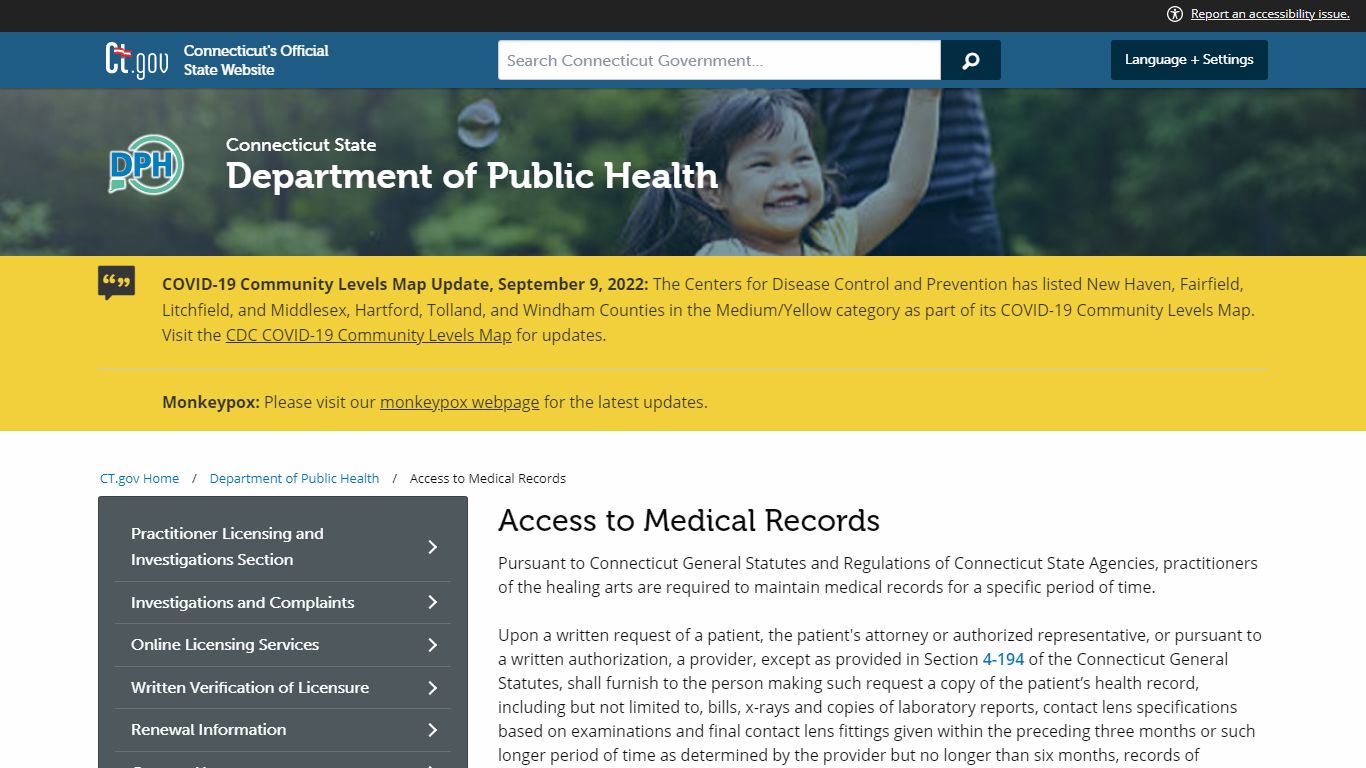 Access to Medical Records - ct